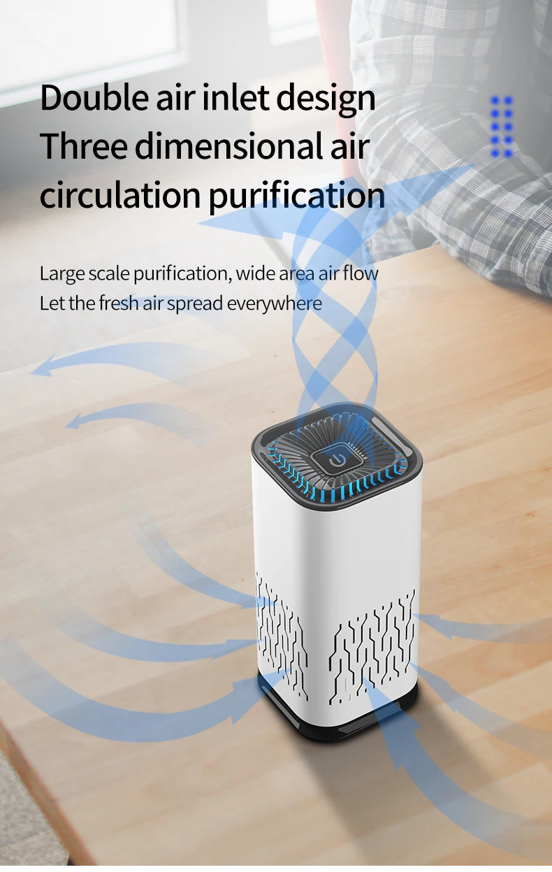 2026 New Car Air Purifier Negative Ion Air Car Oxygen Bar Odor Removal Car Air Purifier Car Home Dual-use