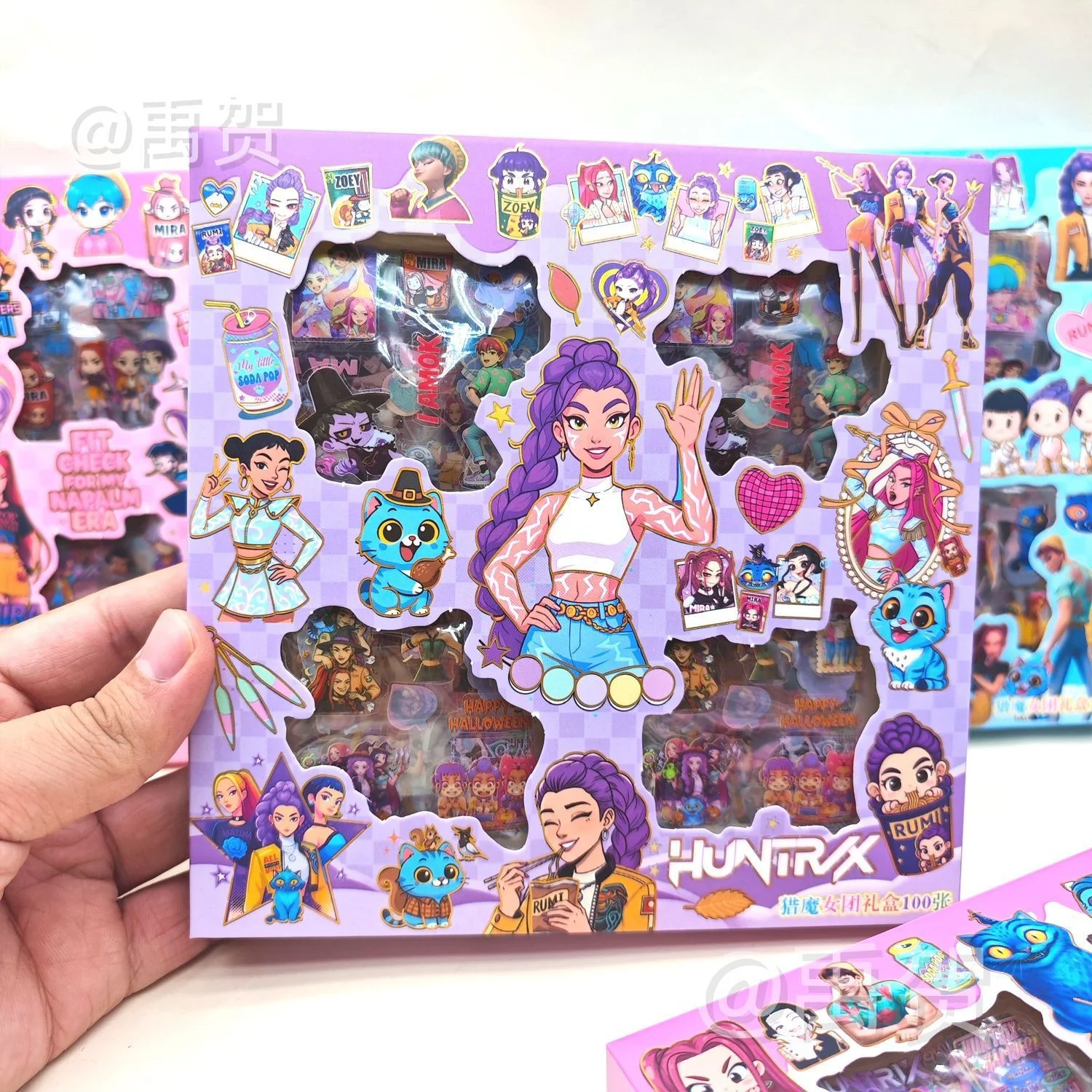 100pcs/set Idol Theme Cartoon Anime Stickers Rumi Mira Zoey Waterproof DIY Decorative Gifts for Guitar Notebook Luggage