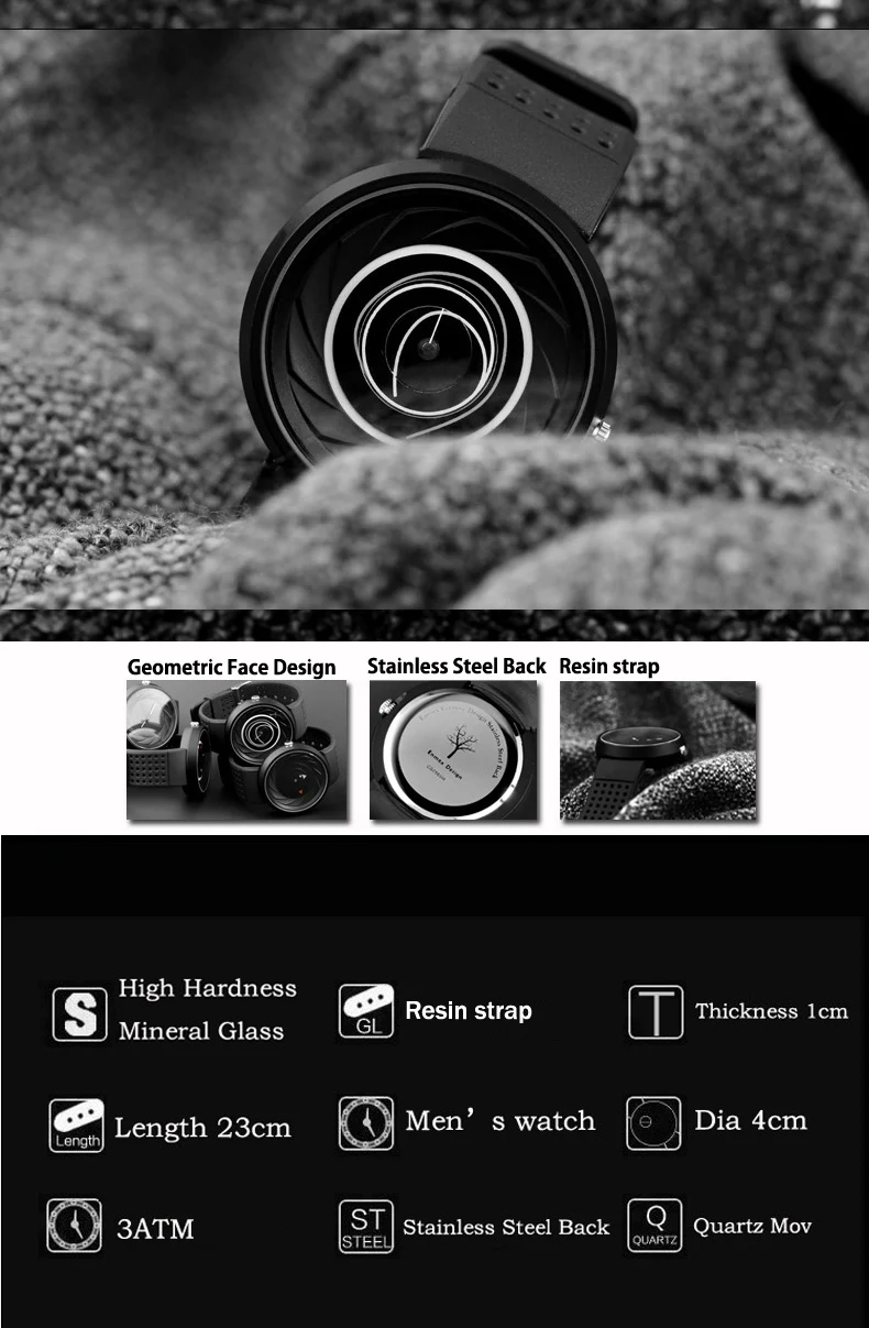 Men's Gift Enmex Creative Industrial Wristwatch Digital Design Light Sports Fashion Quartz Watches
