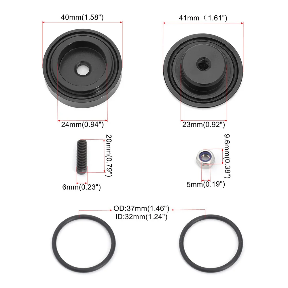 Aluminum Car Rear Wiper Delete Kit For Honda Civic Integra Mazda 3 BMW Volvo Acura RSX DC5 Plug Cap O-ring