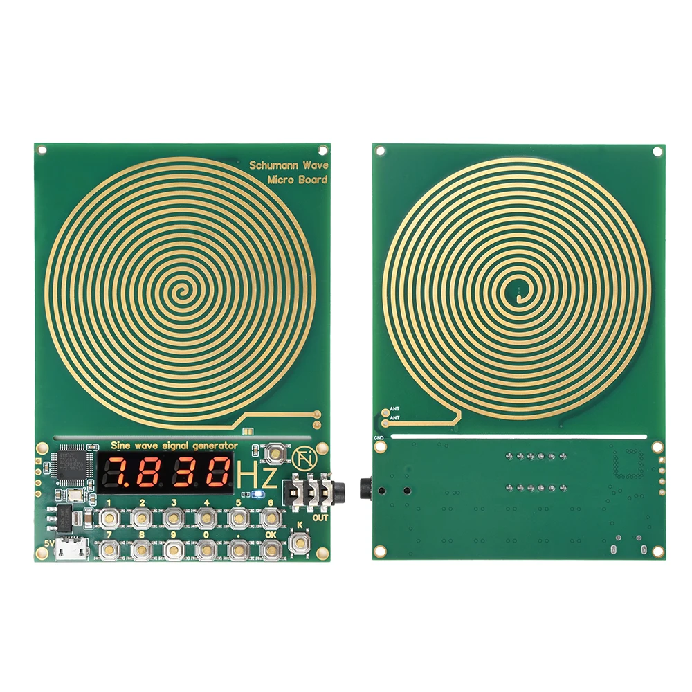 7.83HZ Schumann Wave Generator 0.01Hz~100000Hz Adjustable Frequency Sine Wave Generators 3.5MM Audio Resonator DC 5V Micro USB