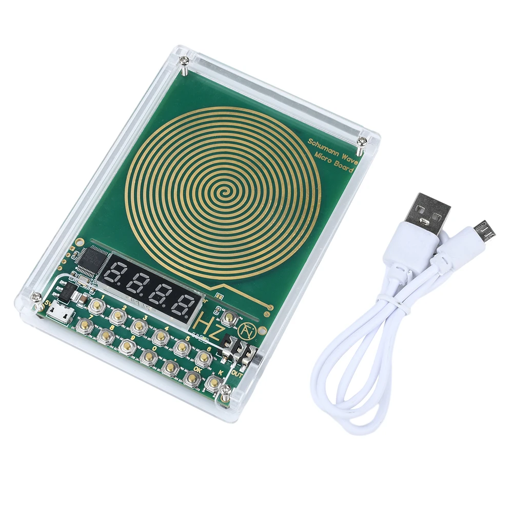 7.83HZ Schumann Wave Generator 0.01Hz~100000Hz Adjustable Frequency Sine Wave Generators 3.5MM Audio Resonator DC 5V Micro USB