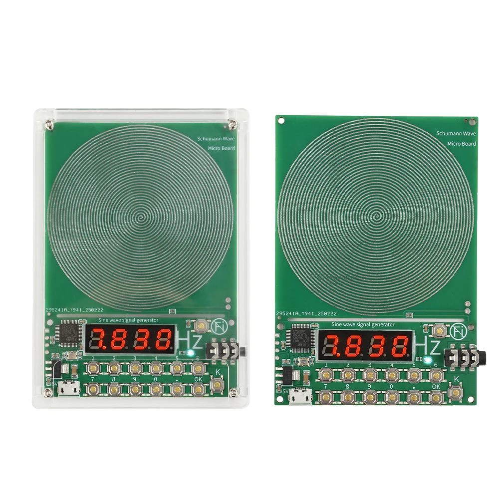 7.83HZ Schumann Wave Generator 0.01Hz~100000Hz Adjustable Frequency Sine Wave Generators 3.5MM Audio Resonator DC 5V Micro USB