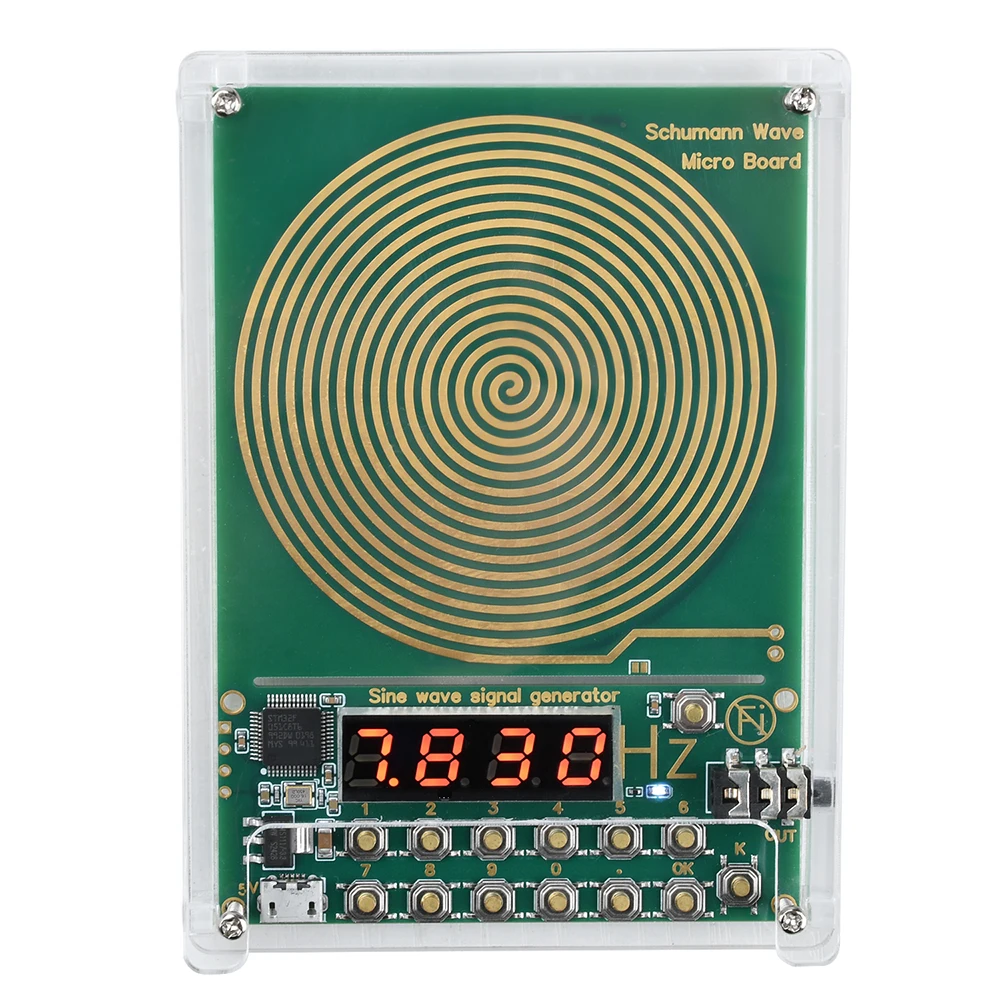 7.83HZ Schumann Wave Generator 0.01Hz~100000Hz Adjustable Frequency Sine Wave Generators 3.5MM Audio Resonator DC 5V Micro USB