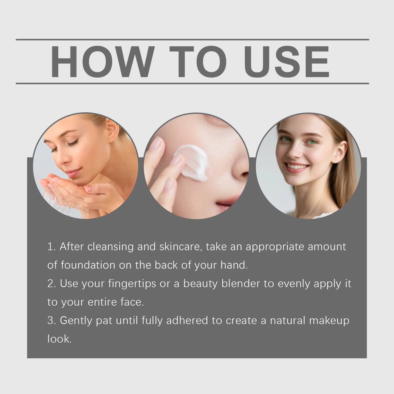 Korean Color Changing Foundation for Mature Skin SPF 15 Hydrating Liquid Concealer for Fine Lines & Wrinkles Dewy Natural Finish