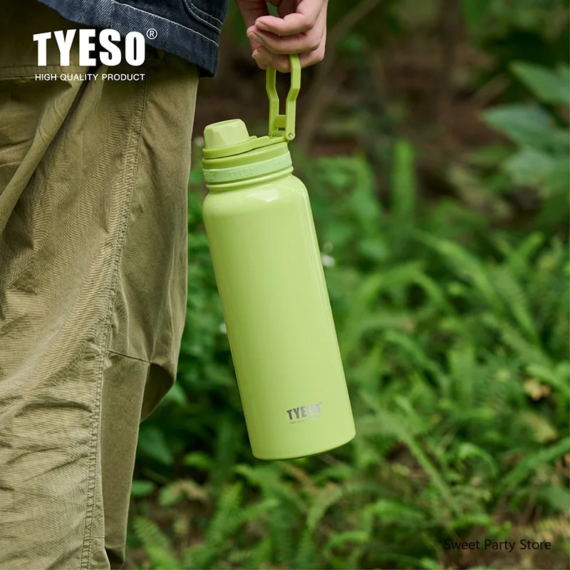 Tyeso Stainless Steel Thermos Mug Outdoor Sports Keeps Cold and Heat High Capacity Thermo Bottle Travel Vacuum Flask Thermal Cup