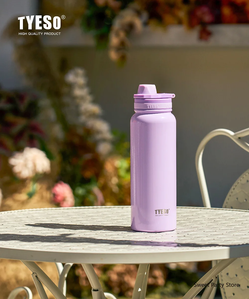 Tyeso Stainless Steel Thermos Mug Outdoor Sports Keeps Cold and Heat High Capacity Thermo Bottle Travel Vacuum Flask Thermal Cup
