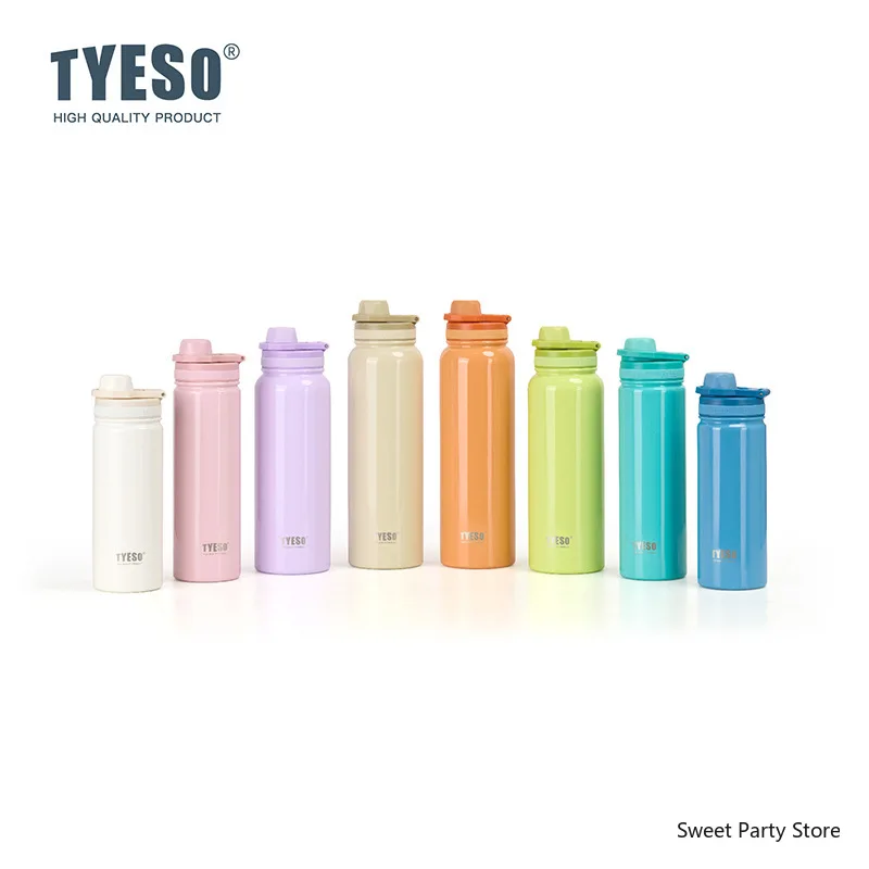 Tyeso Stainless Steel Thermos Mug Outdoor Sports Keeps Cold and Heat High Capacity Thermo Bottle Travel Vacuum Flask Thermal Cup