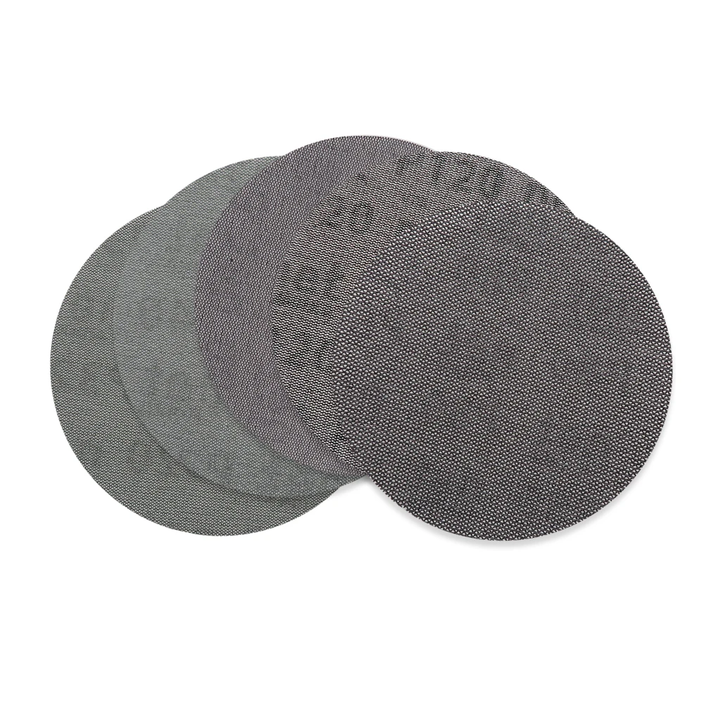 50Pcs/box 5 Inch 125mm Sandpaper Autonet Mesh Sanding Discs Dust Free Anti-blocking 80/120/180/240/320 Grits For Wood Sanding