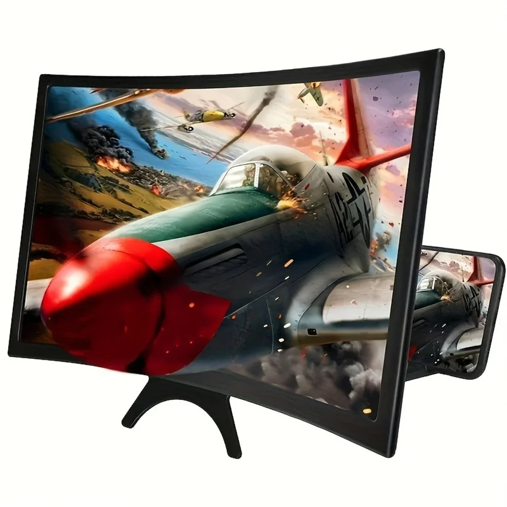 12-inch Curved3D HD Phone Screen Magnifier Movie Video Amplifier Holder Mobile Phone Mobile Phone Universal TV Drama Artifact