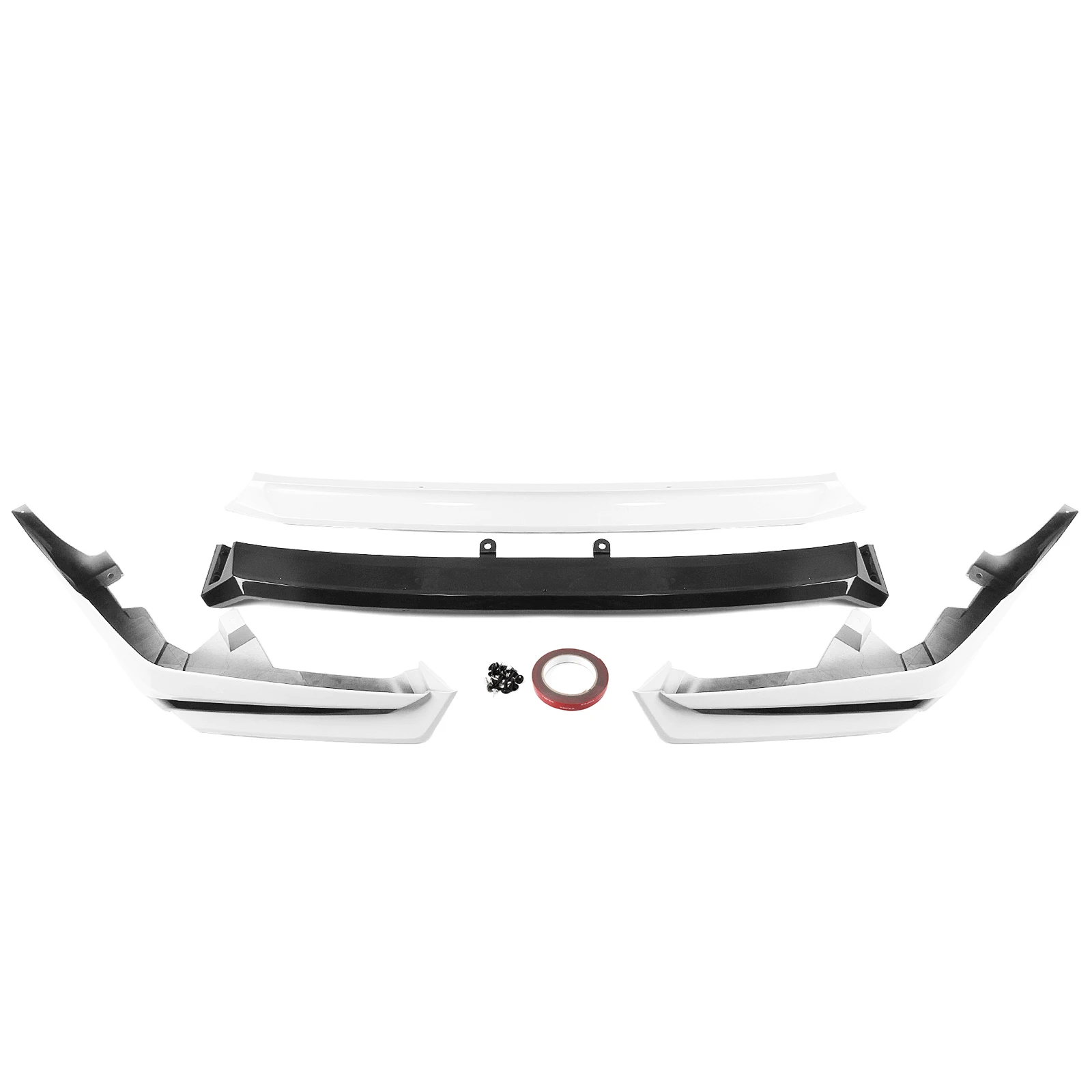For 2022-24 Honda Civic Sedan And Hatchback Models YOFER Style Front Bumper Spoiler Lip Blade + Lower Side Splitter Corner Cover