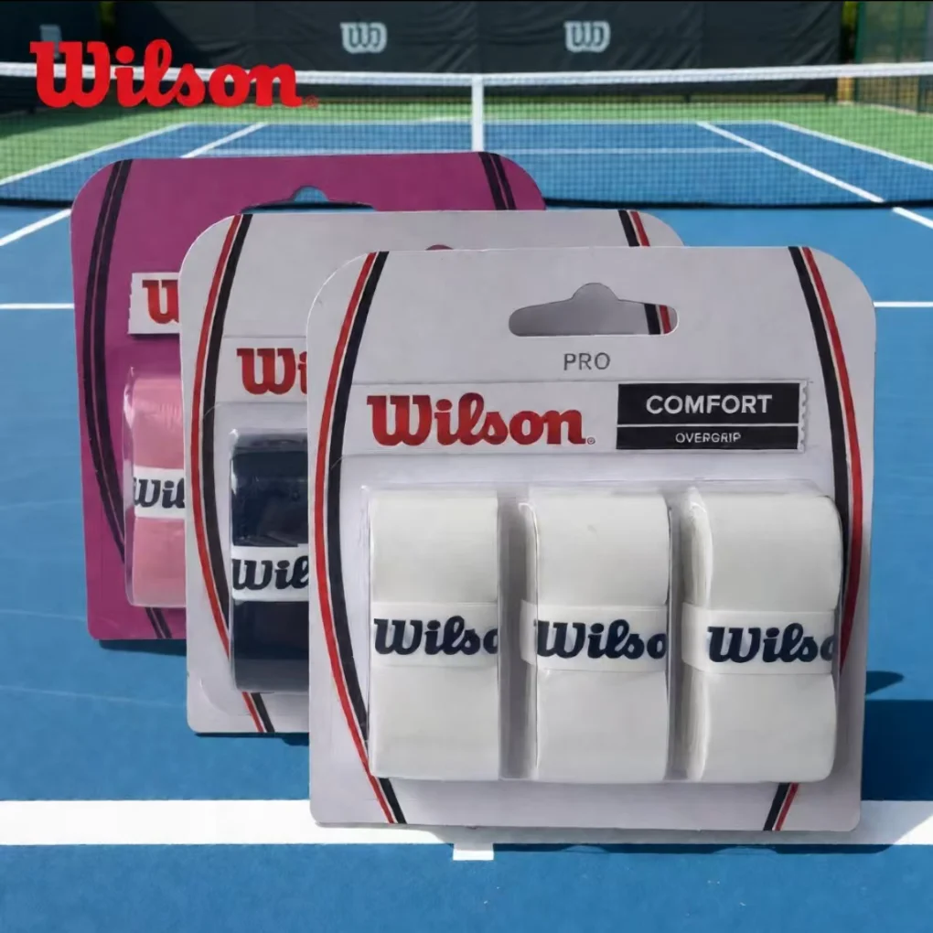 Wilson Tennis Racket Overgrip Sweat Band Absorption Grip PU Badminton Racket Handle Grip Tennis Griptape Padel Racket Grip