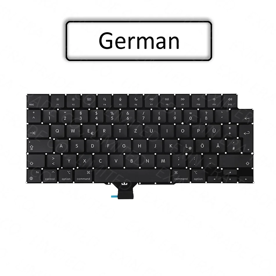 New Laptop A2918 A2992 US UK Euro Keyboard English for Macbook Pro Retina M3 14" French German Spanish Turkish Italian 2023 Year