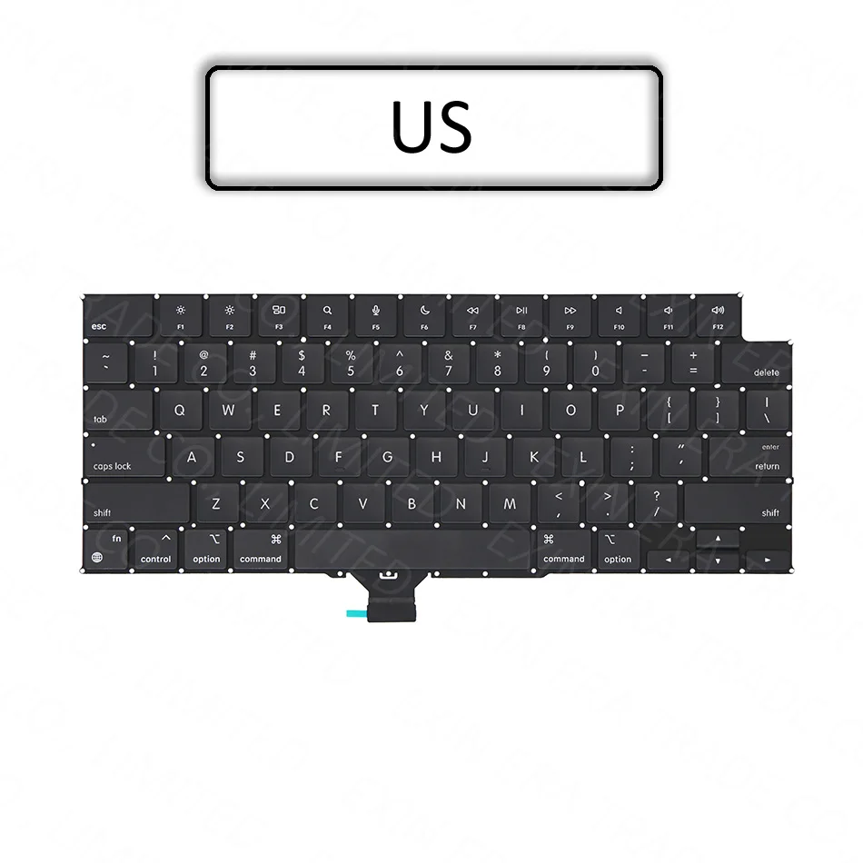 New Laptop A2918 A2992 US UK Euro Keyboard English for Macbook Pro Retina M3 14" French German Spanish Turkish Italian 2023 Year