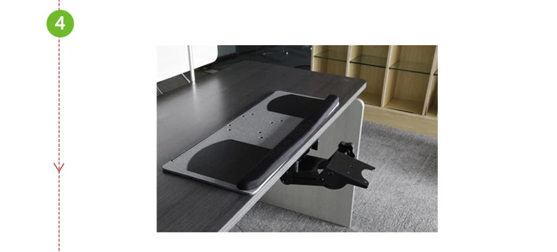 LK06AD Ergonomic Sliding Tilting XL Size Wrist Rest Keyboard Holder with Two Mouse Pads for Computer Desk Keyboard Tray Stand