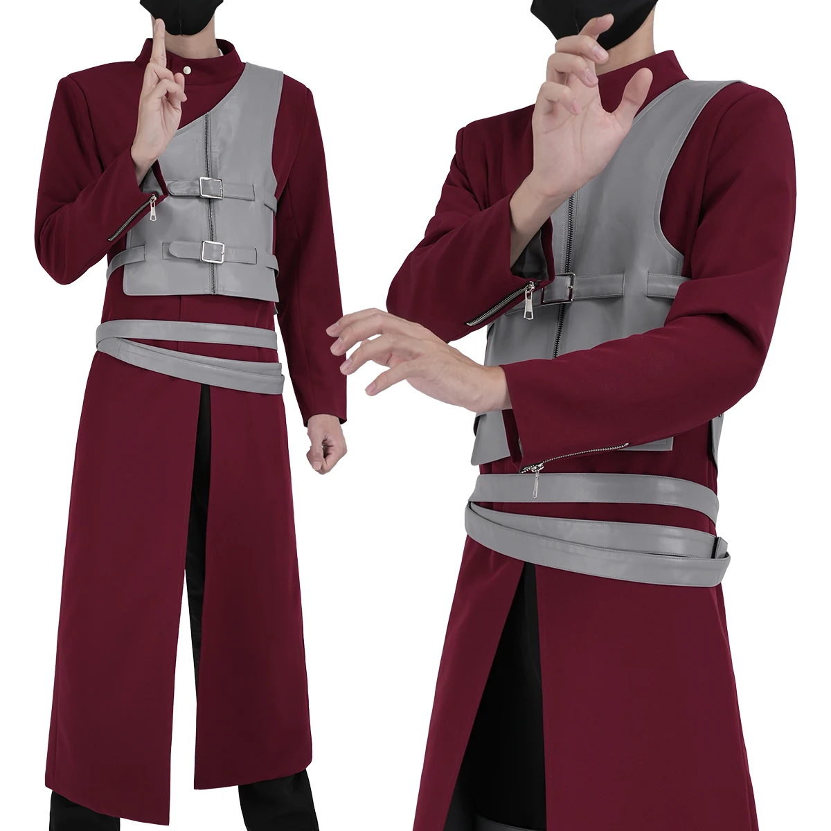 HOLOUN Anime Gaara Cosplay Costume Coat Pants Vest Belt Animation Convention Halloween Christmas Gift