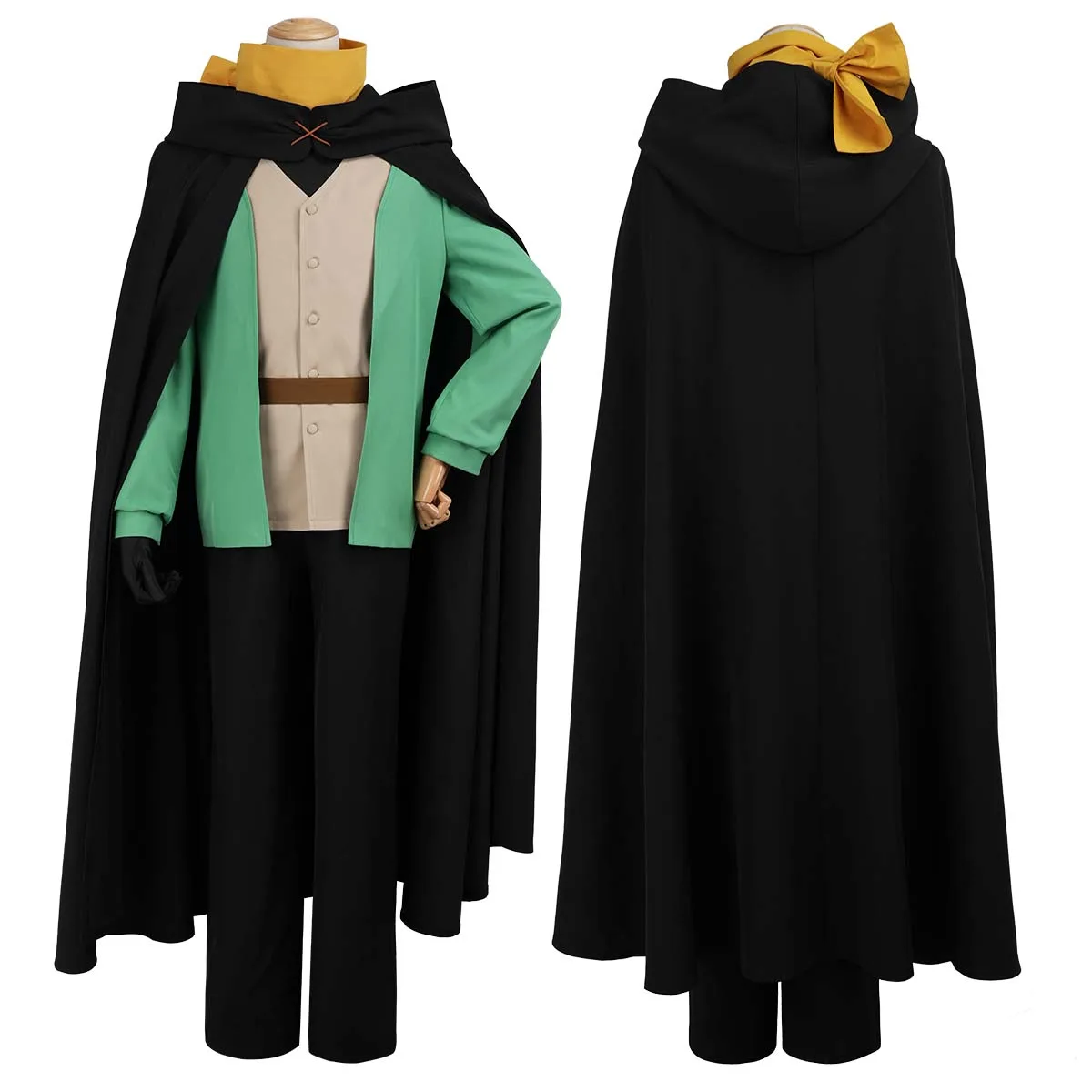 HOLOUN Natsuki Subaru Cosplay Costume Zero Anime Black Cloak Vest T-shirt Pants Scarf XS-3XL