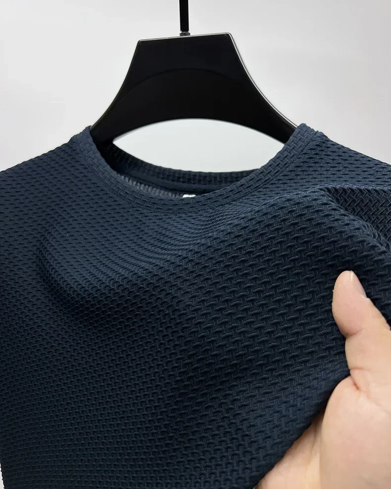 Fishing Hunting Sports Outdoor Hiking Running Summer Ice Silk High-End T Shirts Cycling Camping Men's Breathable Fashion T-Shirt