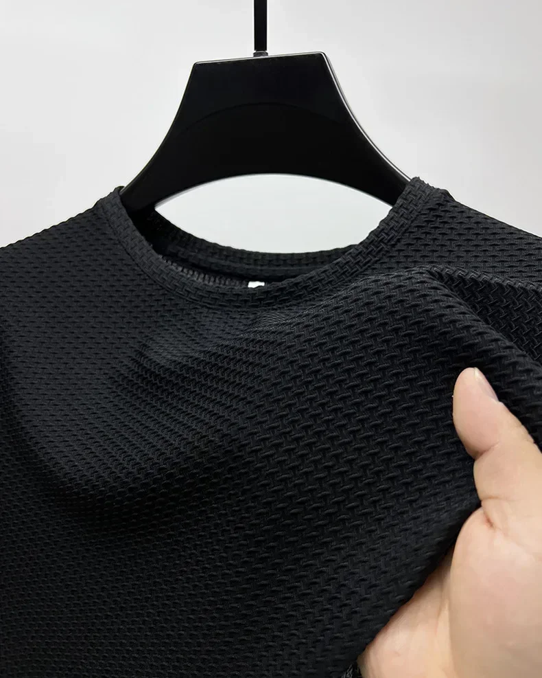 Fishing Hunting Sports Outdoor Hiking Running Summer Ice Silk High-End T Shirts Cycling Camping Men's Breathable Fashion T-Shirt