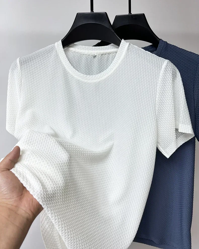 Fishing Hunting Sports Outdoor Hiking Running Summer Ice Silk High-End T Shirts Cycling Camping Men's Breathable Fashion T-Shirt