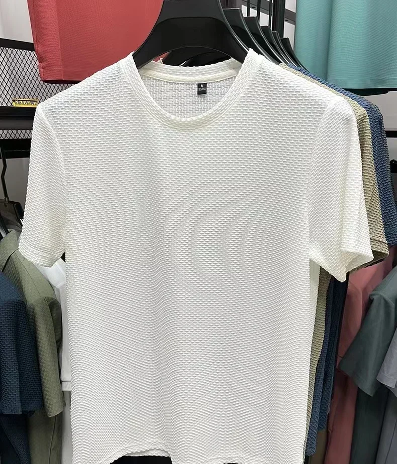 Fishing Hunting Sports Outdoor Hiking Running Summer Ice Silk High-End T Shirts Cycling Camping Men's Breathable Fashion T-Shirt