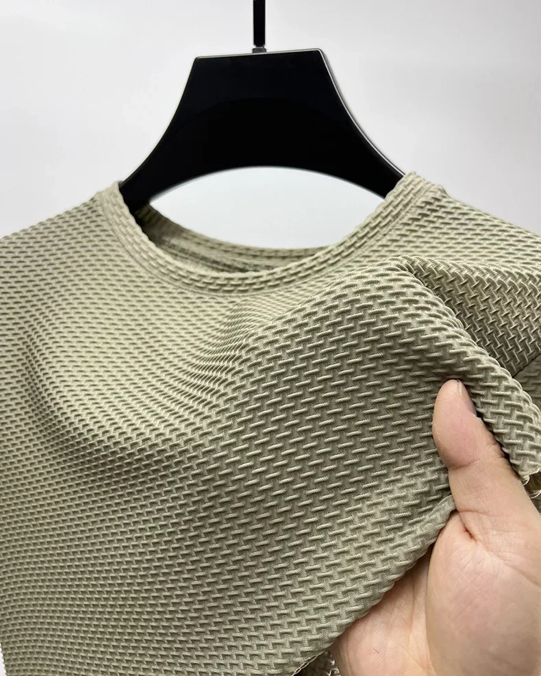 Fishing Hunting Sports Outdoor Hiking Running Summer Ice Silk High-End T Shirts Cycling Camping Men's Breathable Fashion T-Shirt