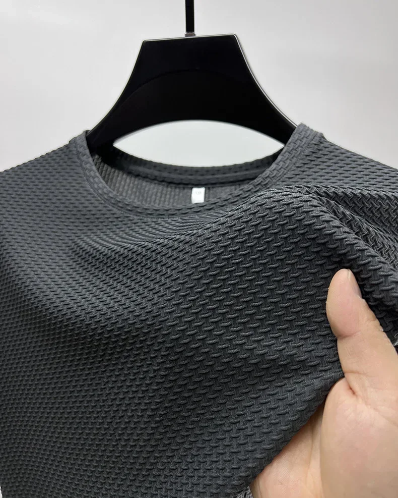 Fishing Hunting Sports Outdoor Hiking Running Summer Ice Silk High-End T Shirts Cycling Camping Men's Breathable Fashion T-Shirt