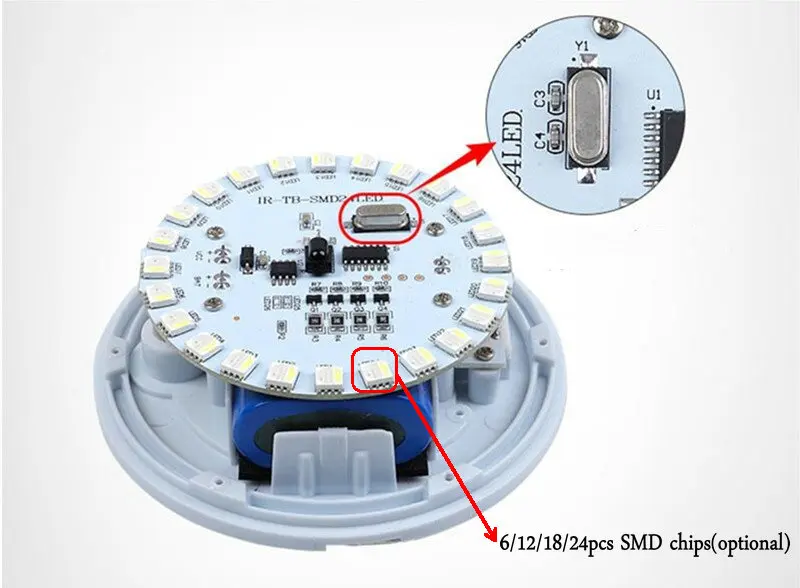 24key Remote Control Rechargeable RGBW Light Base Waterproof 5050SMD LED Module Hanging Furniture Mood Light Enhancer UnderTable