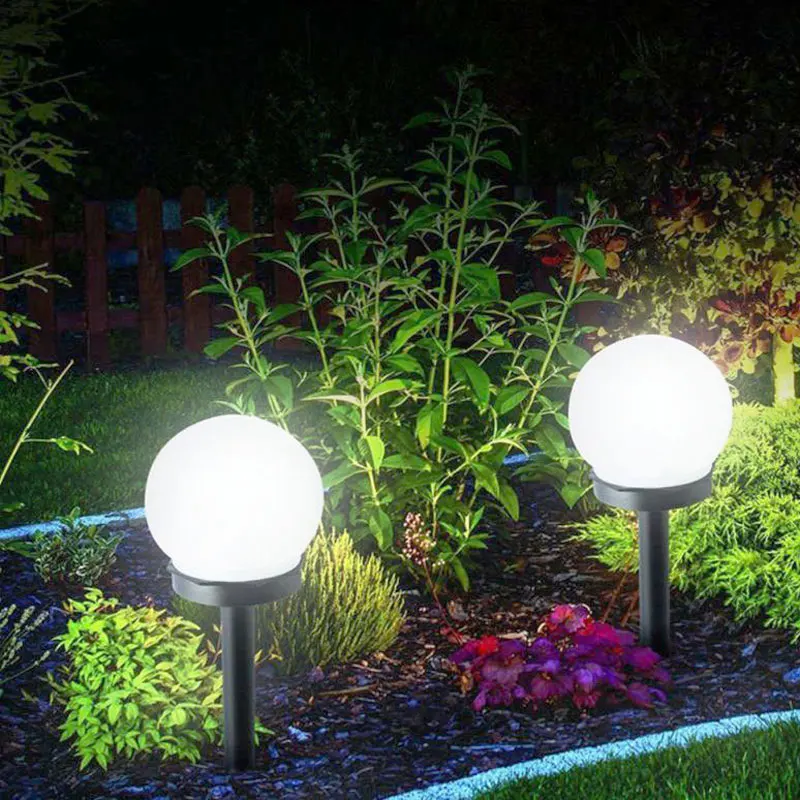 LED Solar Power Light IP65 Waterproof Outdoor Garden Street Trod Yard Lawn Lamp Road Courtyard Ground Landscape Lights Bulb