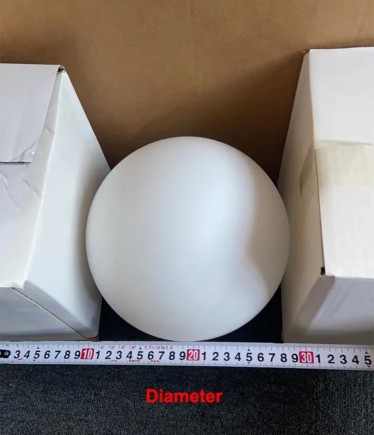 Black/Silver/Bronze D12/15/18/20cm DIY lampshade replaced with threaded metal matte white spherical glass lampshade