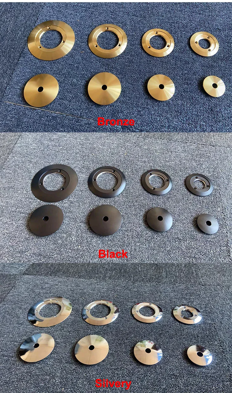 Black/Silver/Bronze D12/15/18/20cm DIY lampshade replaced with threaded metal matte white spherical glass lampshade
