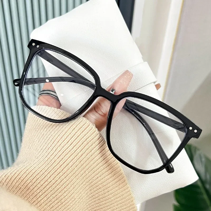Women Stylish Oversized Reading Glasses Unisex Large Frame HD Lens Eyeglasses New Fashion Square Far Sight Eyewear for Female