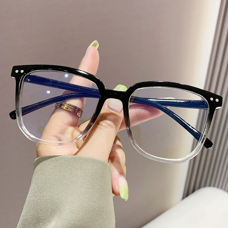 Women Stylish Oversized Reading Glasses Unisex Large Frame HD Lens Eyeglasses New Fashion Square Far Sight Eyewear for Female