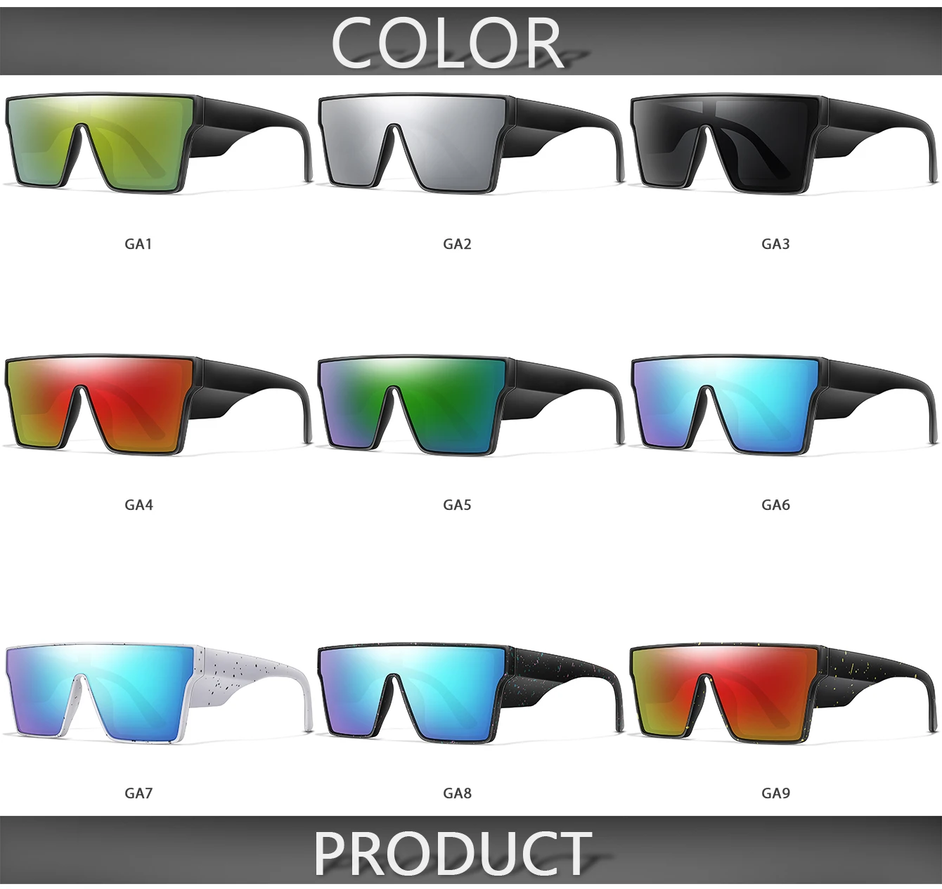 Big Frame Colorful Lens UV400 Cycling Sunglasses Hiking Running Driving Outdoor Sports Glasses for Men Women as Gifts Festival
