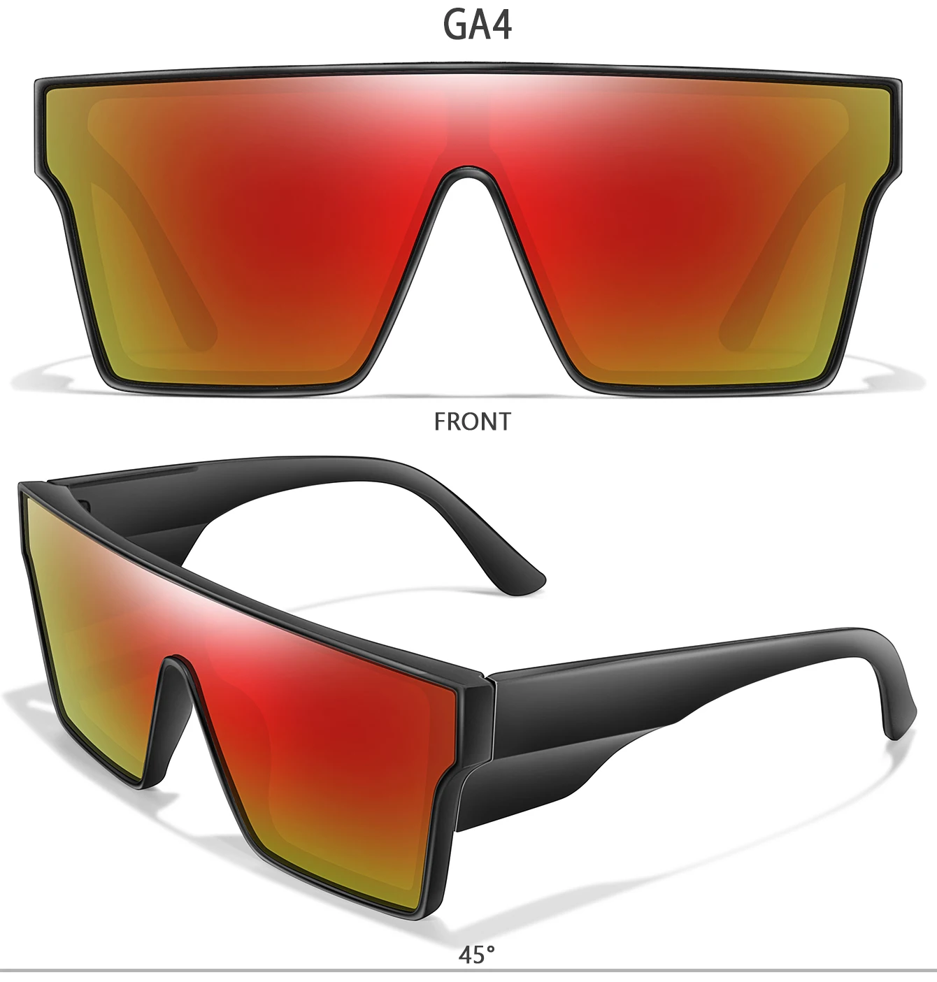 Big Frame Colorful Lens UV400 Cycling Sunglasses Hiking Running Driving Outdoor Sports Glasses for Men Women as Gifts Festival