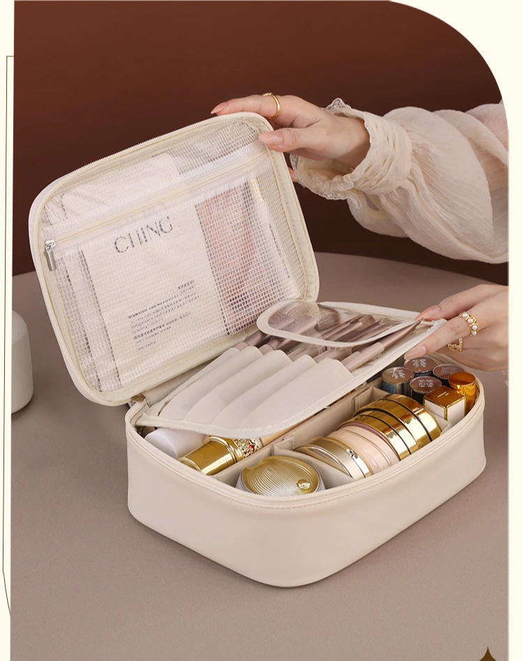 New Women's Cosmetic Bag Portable Storage Bag Large Capacity Luxury Makeup Bag Travel Organizer Essentials Toiletry Bags