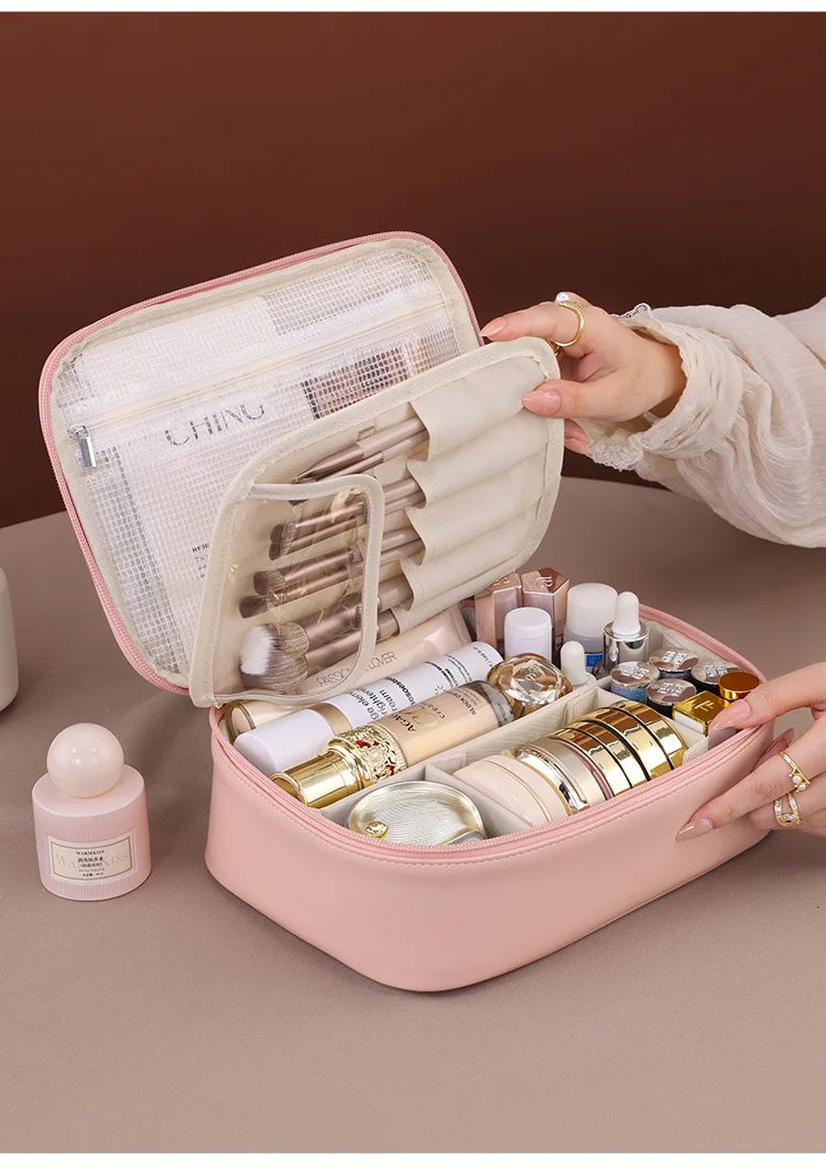 New Women's Cosmetic Bag Portable Storage Bag Large Capacity Luxury Makeup Bag Travel Organizer Essentials Toiletry Bags