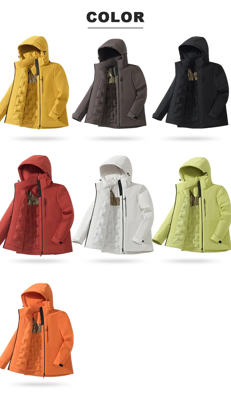 JNLN Unisex Waterproof Fleece Jackets Winter Windproof Thermal Windbreaker Men Women Hiking Camping Skiing Climbing Raincoat