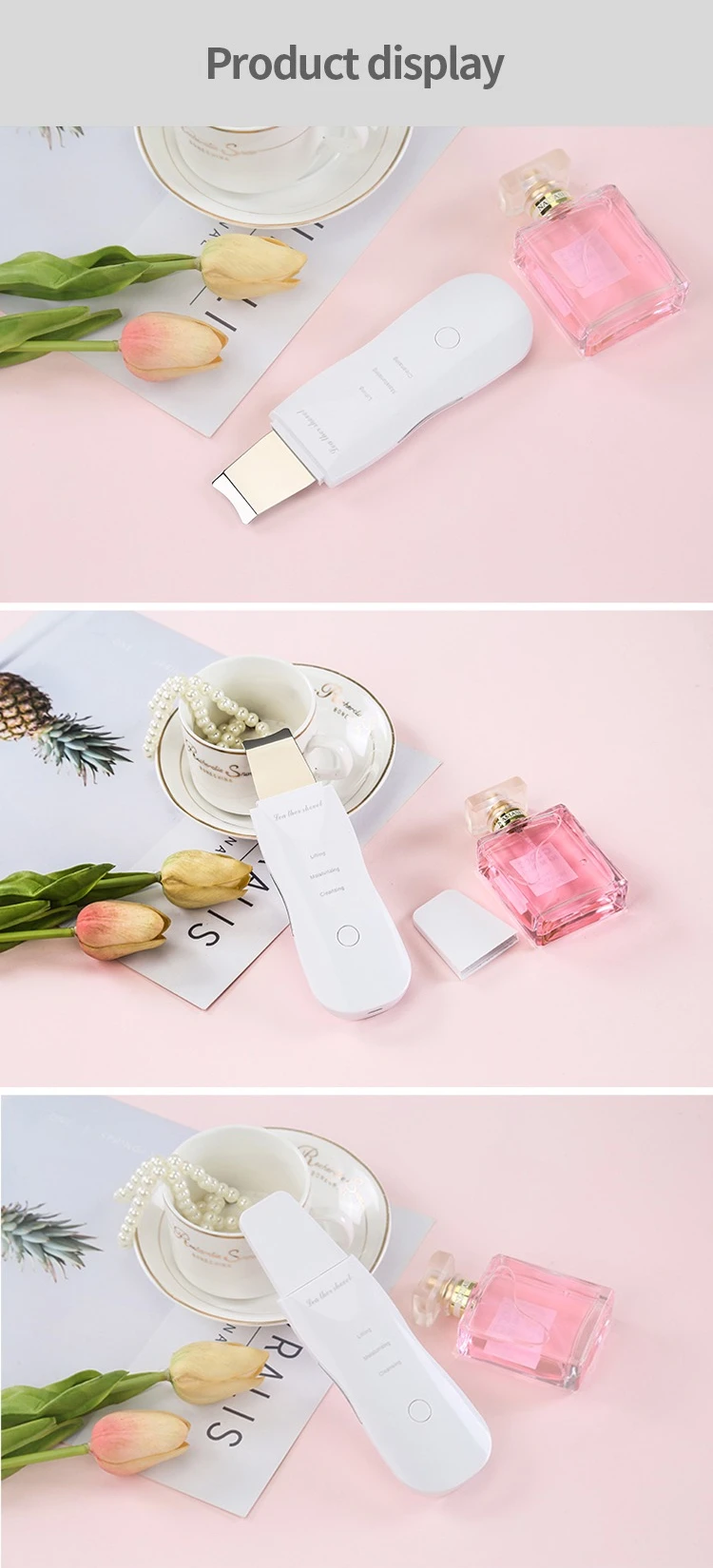 Deep Vibrate Skin Scrubber Facial Cleaner Shovel Spatula Not Ultrasonic Face ScrubberPeeling Blackhead Remover Facial Ma ssager