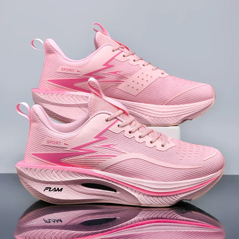 Marathon Men Sports Running Shoes Women's Carbon Board Air Cushion Breathable Athletic Lightweight Comfortable Nonskid Sneakers