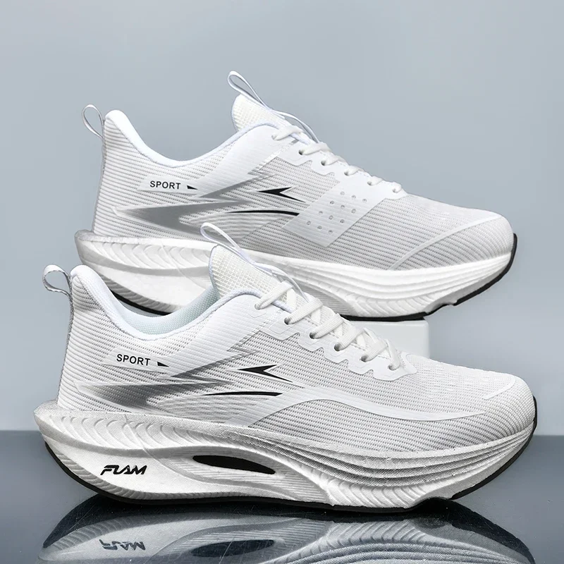 Marathon Men Sports Running Shoes Women's Carbon Board Air Cushion Breathable Athletic Lightweight Comfortable Nonskid Sneakers