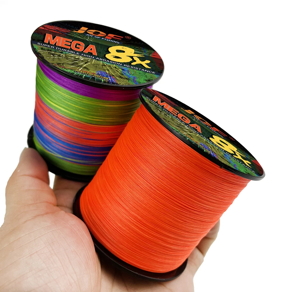 JOF 8 Strand 1000M 500M 300M 100M Japan Super Strong PE Braided Fishing Line Multifilament Braid Thread X8 18-78LBS