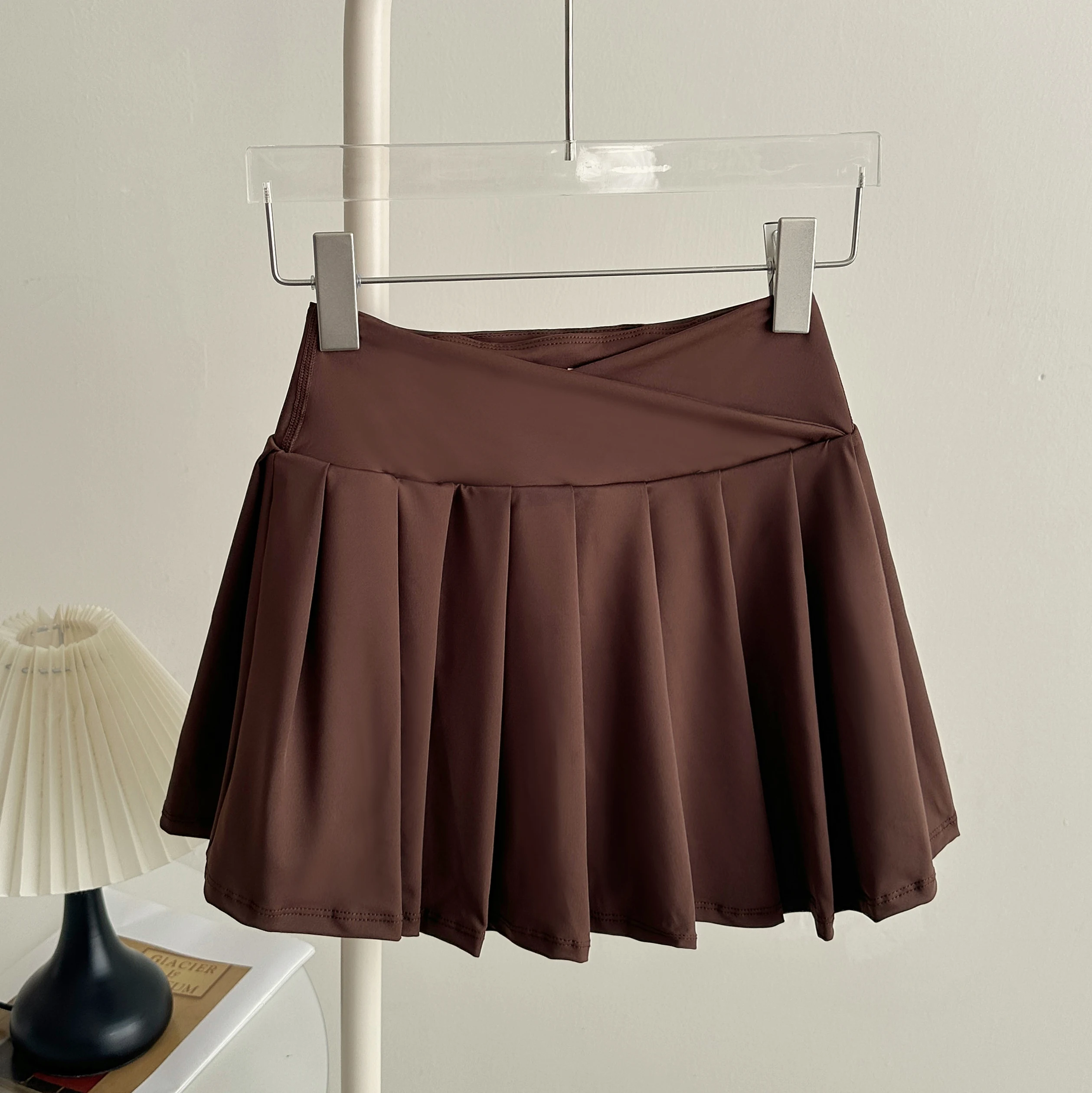 High Waist Pleated Tennis Skort Women Anti Exposure Built In Shorts Quick Dry Mini Skirt Yoga Running Golf Casual Skirts