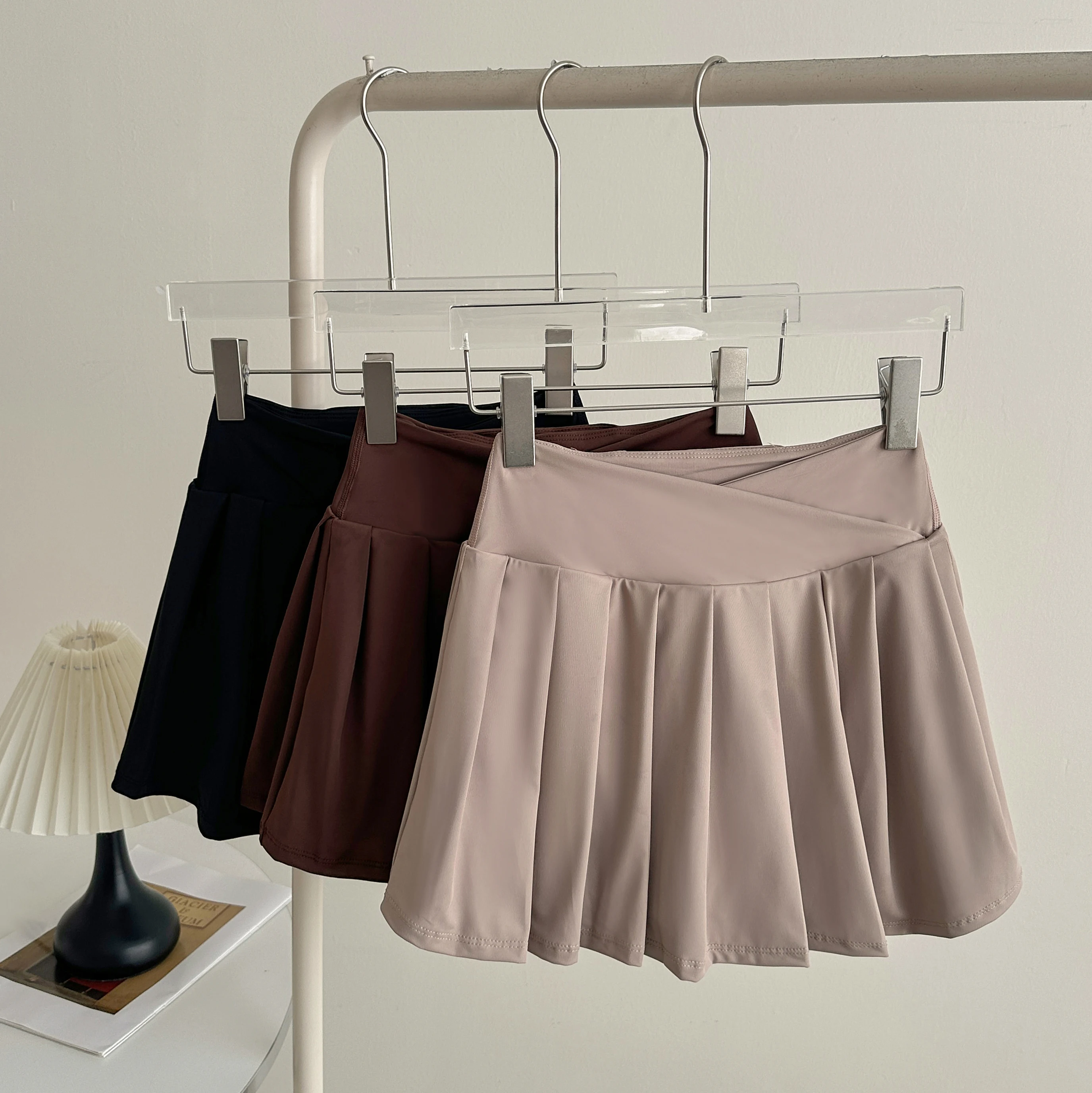High Waist Pleated Tennis Skort Women Anti Exposure Built In Shorts Quick Dry Mini Skirt Yoga Running Golf Casual Skirts