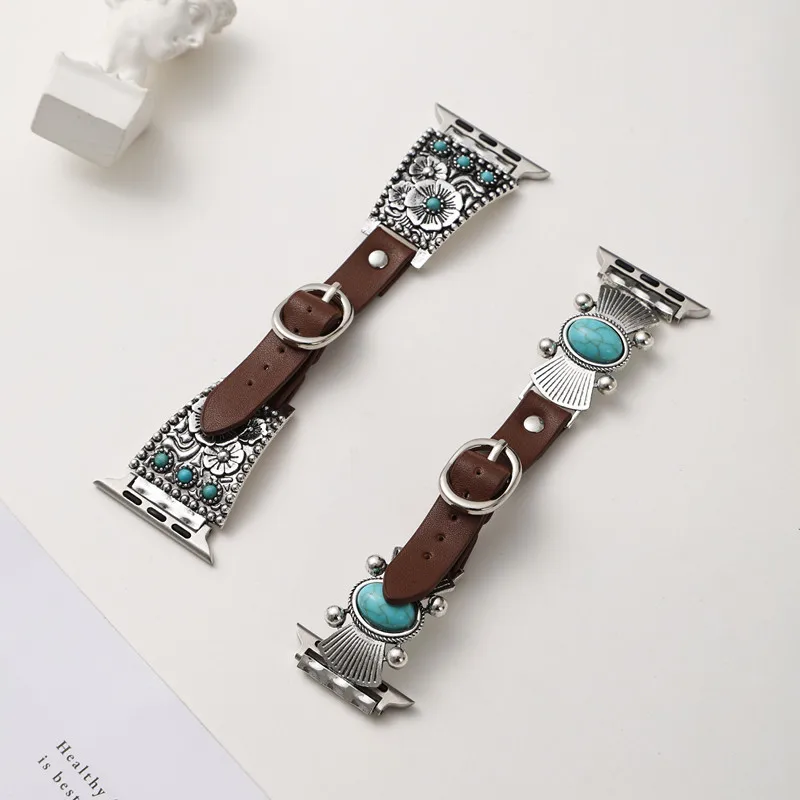 Retro WatchStrap For iWatch Ultra 4 3 49mm 12 11 10 42mm 46mm Vintage Band For Watch Serise9 8 7 SE 45mm 41 44 40 38mm Bracelet