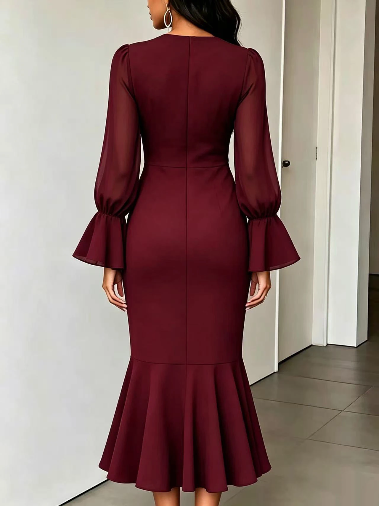 Dresses for Women Slim Long Sleeve V-Neck Women Dress New Package Hip Mermaid Dress Women Vestidos De Verano Mujer 2026 Q6765