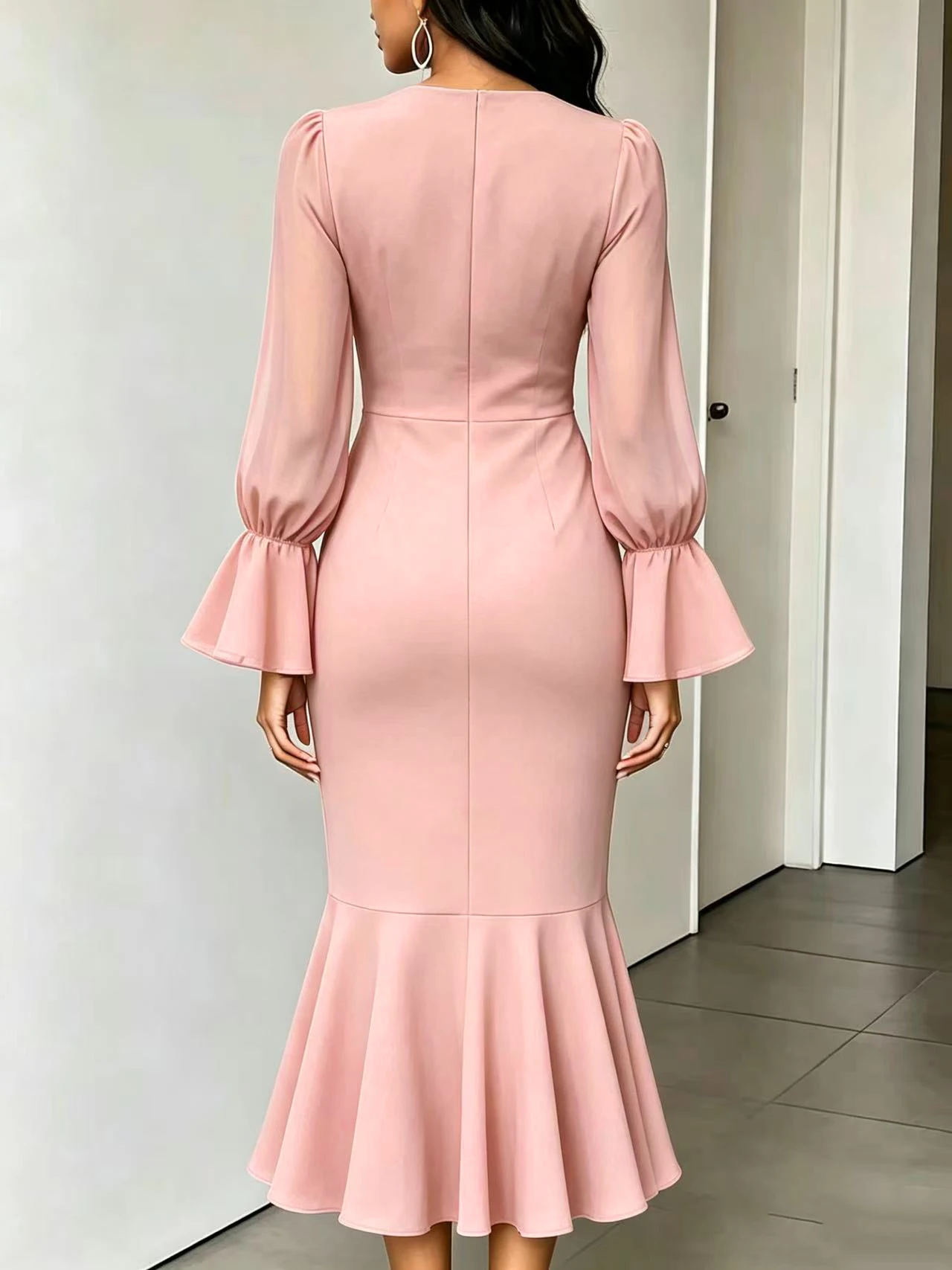 Dresses for Women Slim Long Sleeve V-Neck Women Dress New Package Hip Mermaid Dress Women Vestidos De Verano Mujer 2026 Q6765