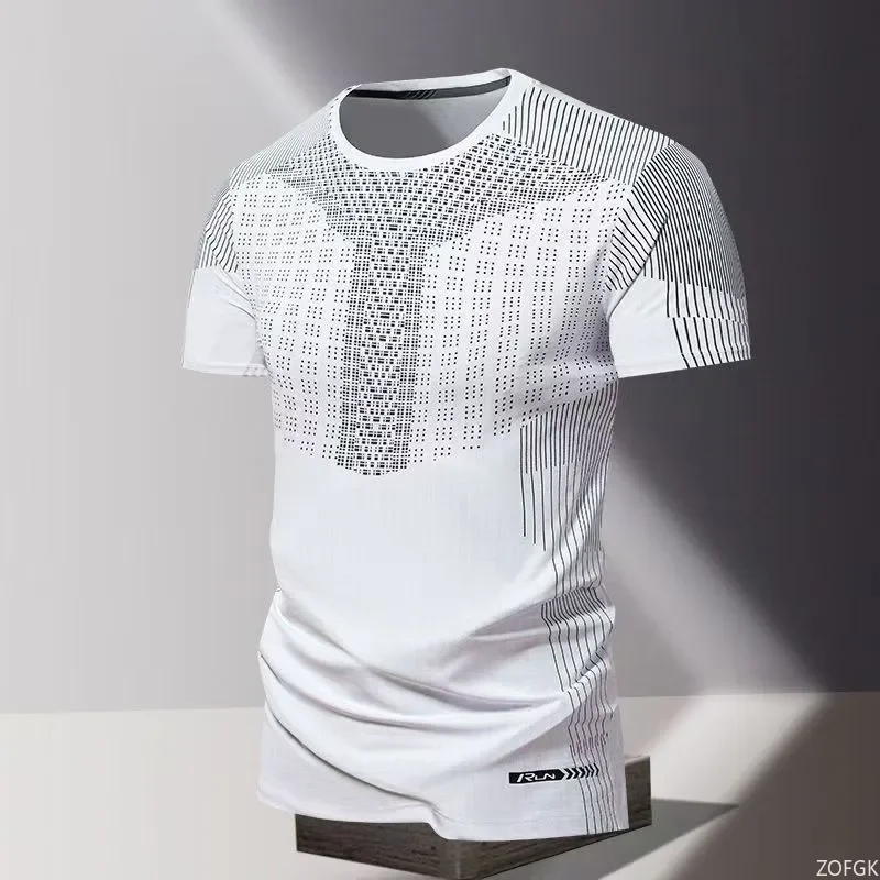 Summer Quick Drying Clothes 3D Printed Men's T-shirt, Oversized Loose Round Neck Short Sleeved Shirt