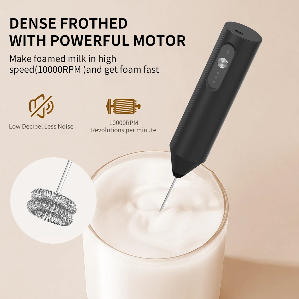 Wireless Electric Mini Milk Frother Coffee Whisk Portable Egg Beater Blender Kitchen Cooking Stirrer Cappuccino Coffee Maker