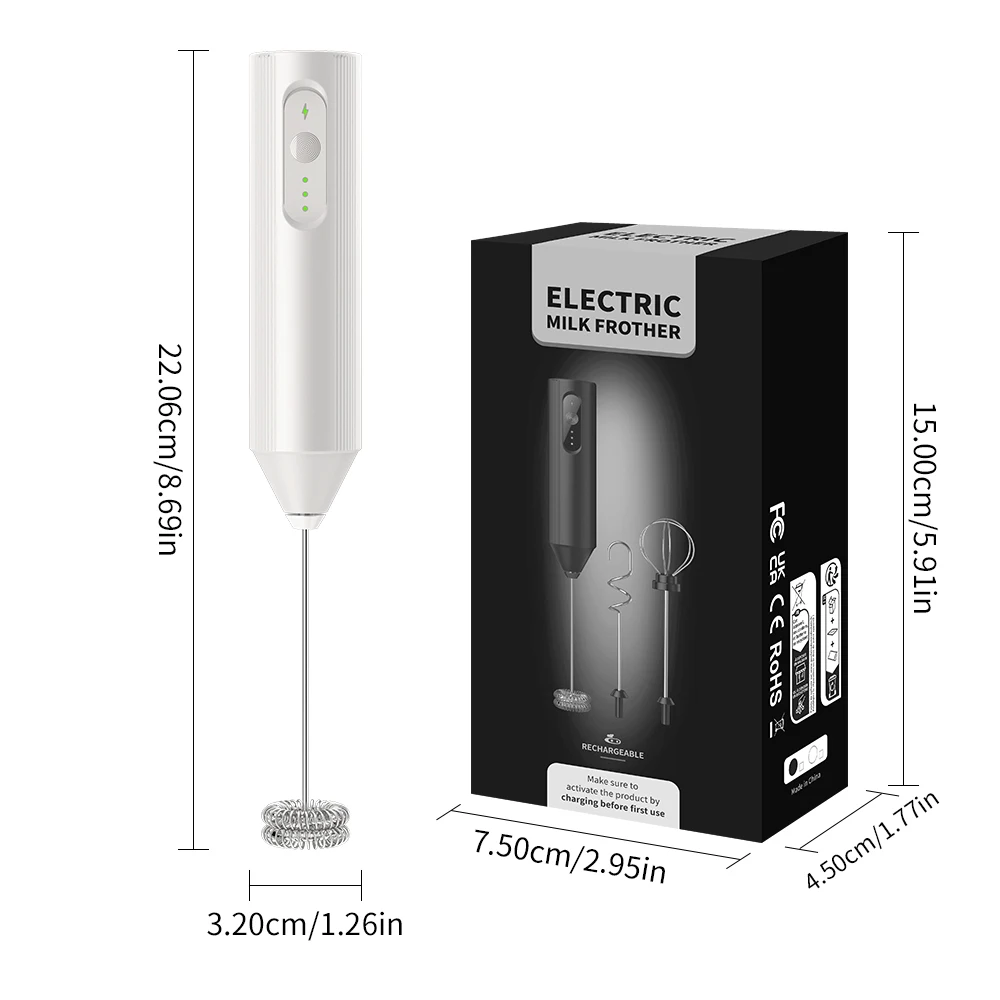 Wireless Electric Mini Milk Frother Coffee Whisk Portable Egg Beater Blender Kitchen Cooking Stirrer Cappuccino Coffee Maker